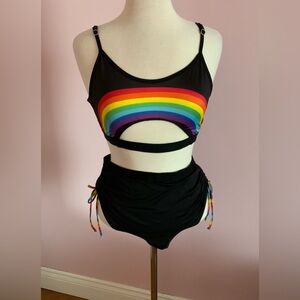 Rainbow Cutout Bikini